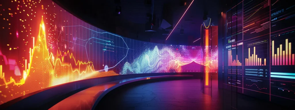 a dynamic visualization showcasing the seamless integration of seo ai software with vibrant digital analytics graphs, contrasted against traditional seo service pricing charts, all illuminated by a futuristic glow, symbolizing the evolution of digital marketing strategies.