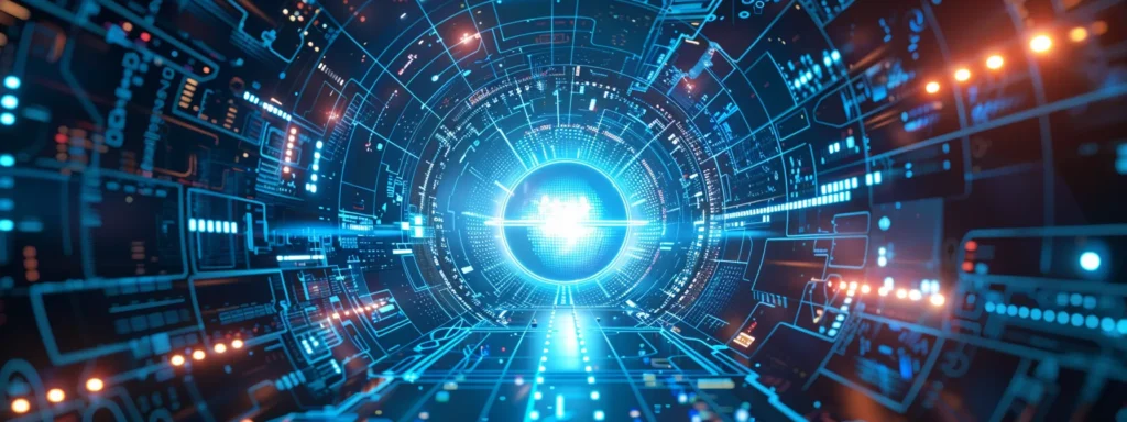 a futuristic digital landscape showcasing a glowing search engine interface, filled with vibrant data streams and personalized user experiences, emphasizes the evolving role of ai in seo.